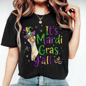 It’s Mardi Gras Y’all T-Shirt, Funny Goose Carnival Graphic Tee